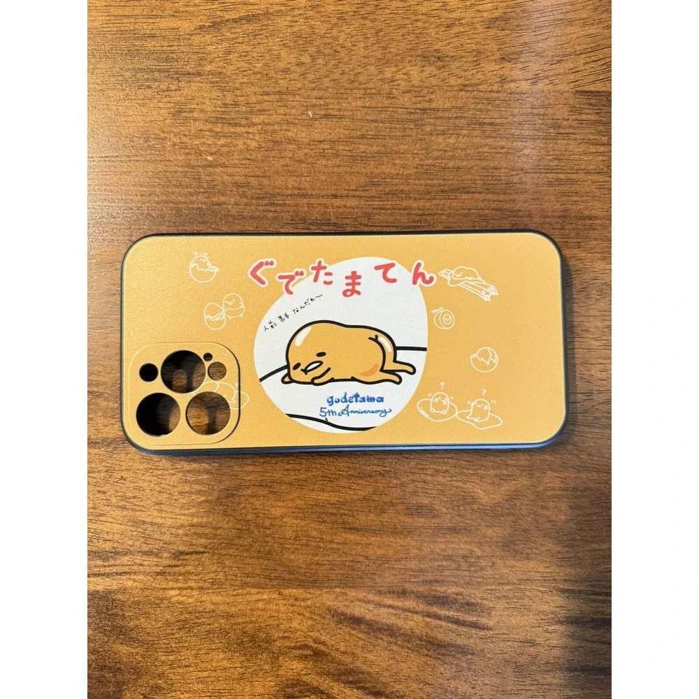 Iphone12 Pro Max Gudetama Hard Phone Case Soft Underside
